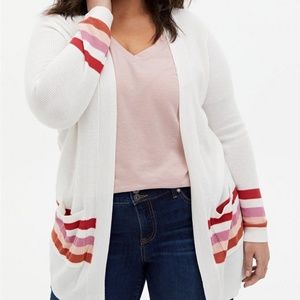 Torrid White Cardigan - Plus Size 00